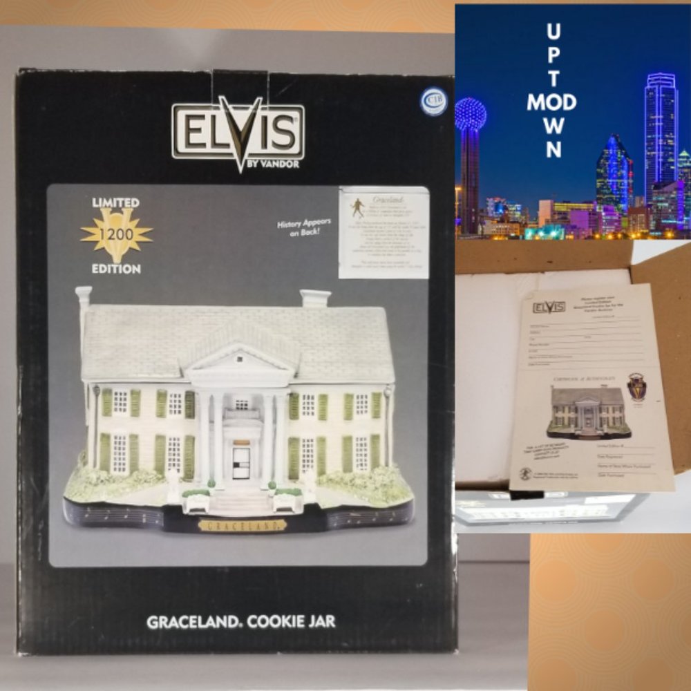 Vandor Limited Edition Graceland Cookie Jar=Rare Orginal Pkg-Low Numbered